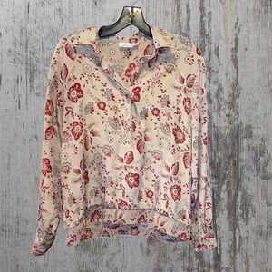 Alfred Dunner Pull on Blouse with Hidden 1/4 Buttons Size 8